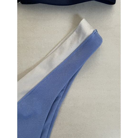 OneOne Swim Bikini Set Swimsuit Color Block V Cut Swimwear - Picture 5 of 10